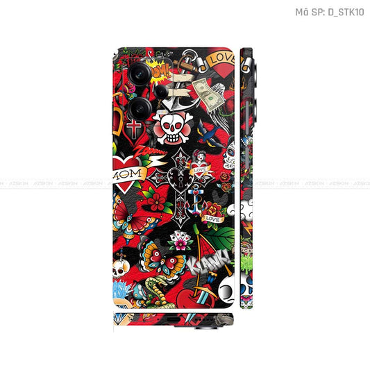 Dán Skin Xiaomi Redmi Note 12 Series Hình Sticker | D_STK10
