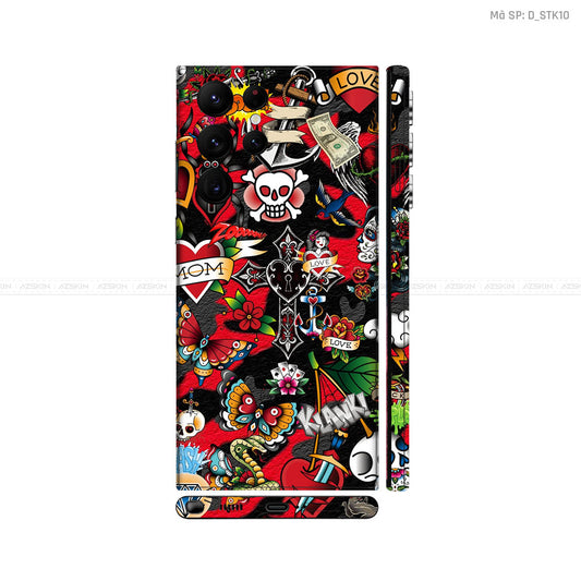 Dán Skin Galaxy S22 Series Hình Sticker | D_STK10