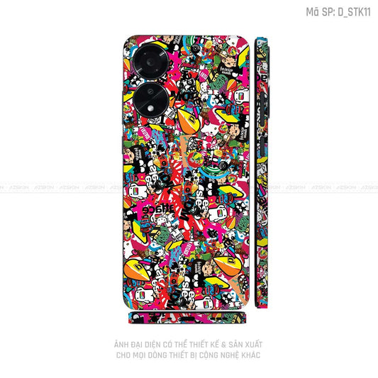 Miếng Dán Skin Điện Thoại OPPO A Series Hình Sticker | D_STK11