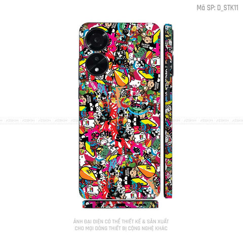 Miếng Dán Skin Điện Thoại OPPO A Series Hình Sticker | D_STK11