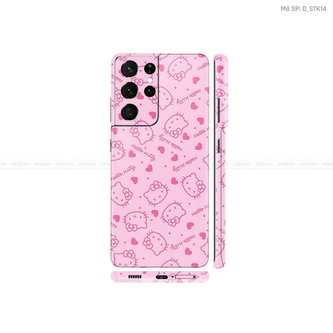 Dán Skin Galaxy S21 Series Hình Sticker Hello kitty | D_STK14