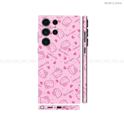 Dán Skin Galaxy S23 Series Hình Sticker Hello Kitty | D_STK14