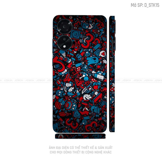 Miếng Dán Skin Điện Thoại OPPO A Series Hình Sticker | D_STK15