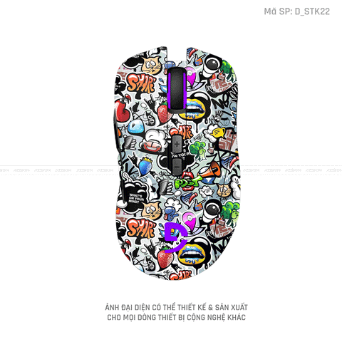 Skin Dán Chuột Fuhlen Hình Sticker | D_STK22