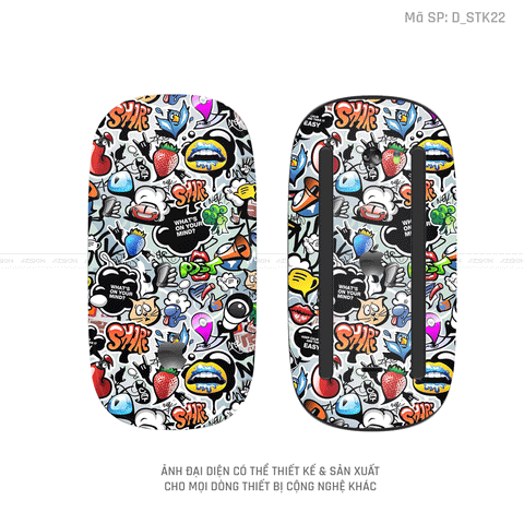 Skin Dán Chuột Apple Magic Mouse Hình Sticker | D_STK22