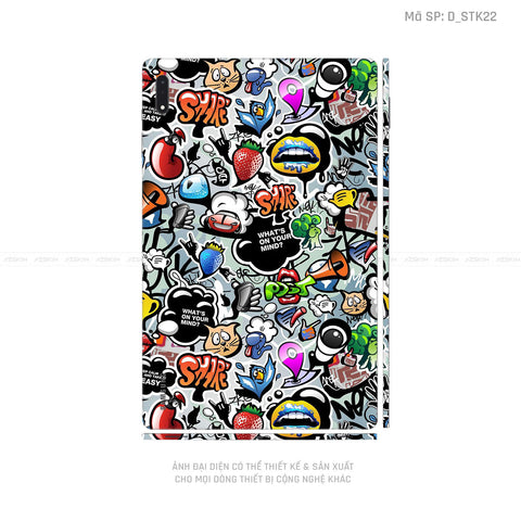 Dán Skin Galaxy Tab S7 Series Hình Sticker | D_STK22