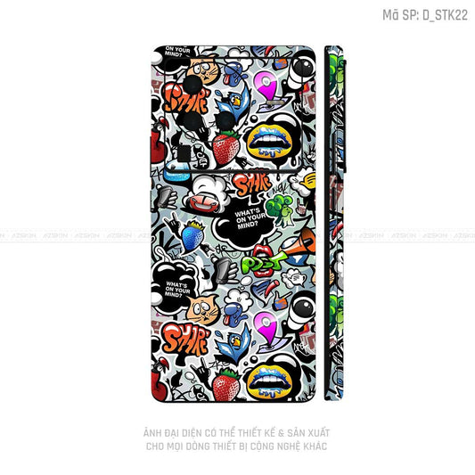 Dán Skin Vivo X Series Hình Sticker | D_STK22