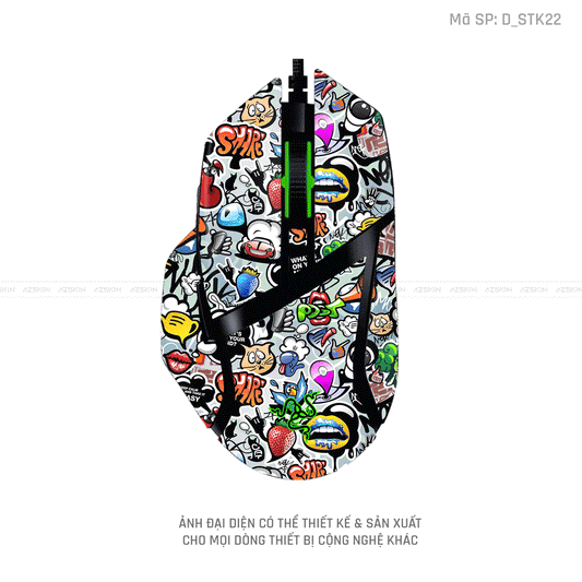 Skin Dán Chuột Razer Hình Sticker | D_STK22