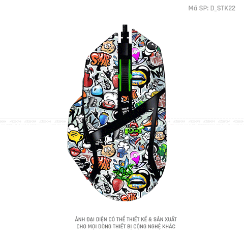 Skin Dán Chuột Razer Hình Sticker | D_STK22