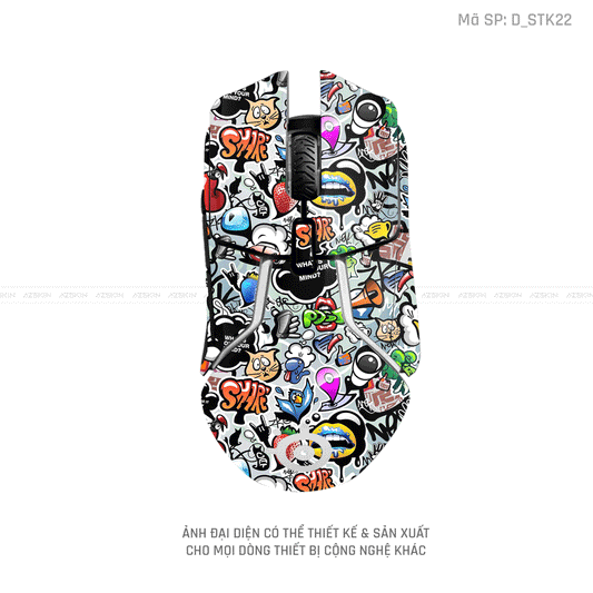 Skin Dán Chuột Steelseries Hình Sticker | D_STK22