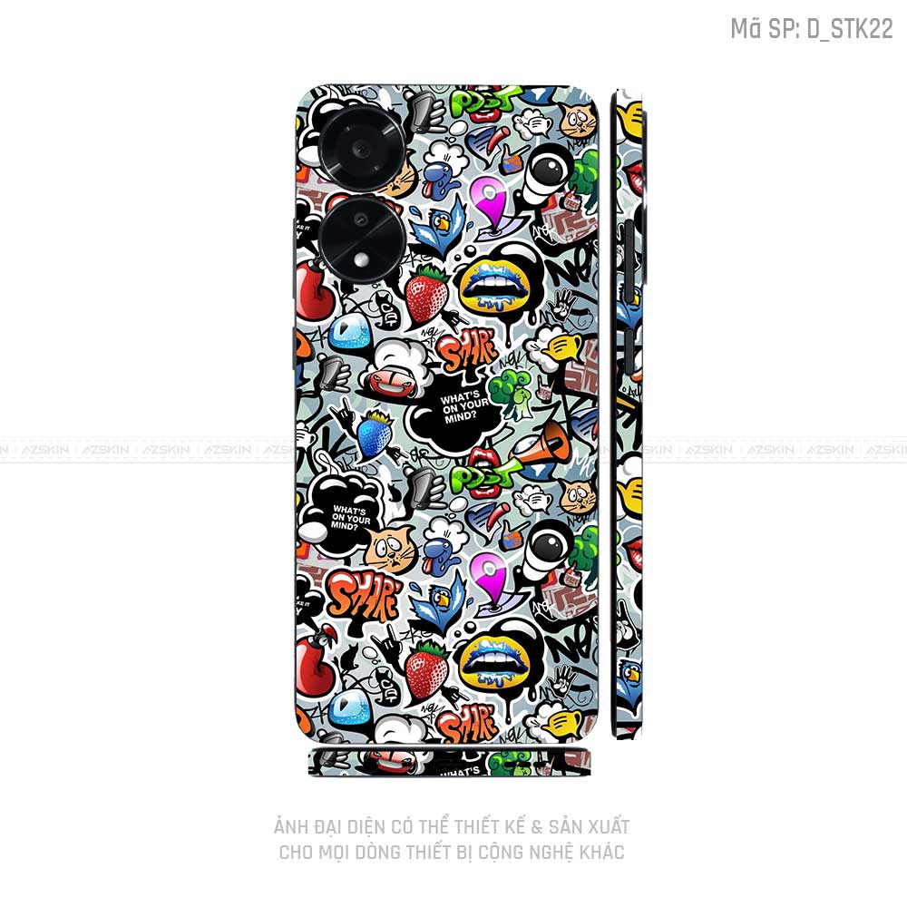 Miếng Dán Skin Điện Thoại OPPO A Series Hình Sticker | D_STK22