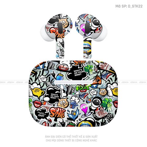 Dán Skin Tai Nghe Airpod Pro/ Pro 2 Hình Sticker | D_STK22