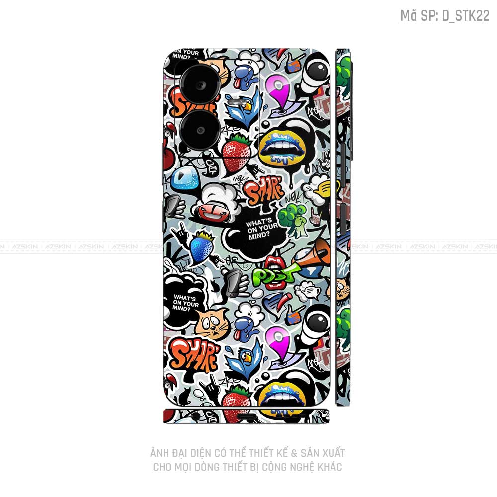 Dán Skin Vivo Y Series Hình Sticker | D_STK22