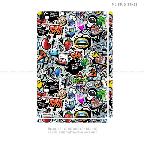 Dán Skin Máy Tính Bảng Lenovo Pad Series Hình Sticker | D_STK22
