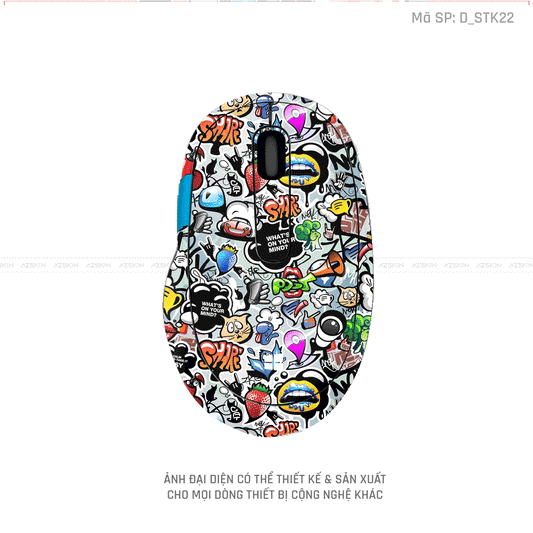 Skin Dán Chuột Microsoft Hình Sticker | D_STK22