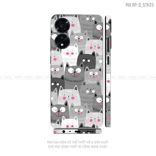 Miếng Dán Skin Điện Thoại OPPO A Series Hình Sticker | D_STK23