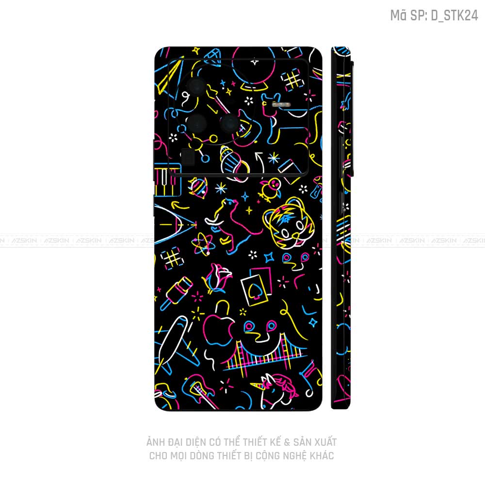 Dán Skin Vivo X Series Hình Sticker | D_STK24