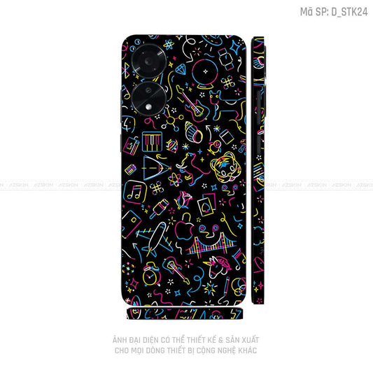 Miếng Dán Skin Điện Thoại OPPO A Series Hình Sticker | D_STK24