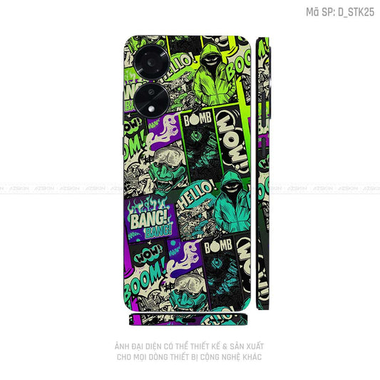 Miếng Dán Skin Điện Thoại OPPO A Series Hình Sticker | D_STK25