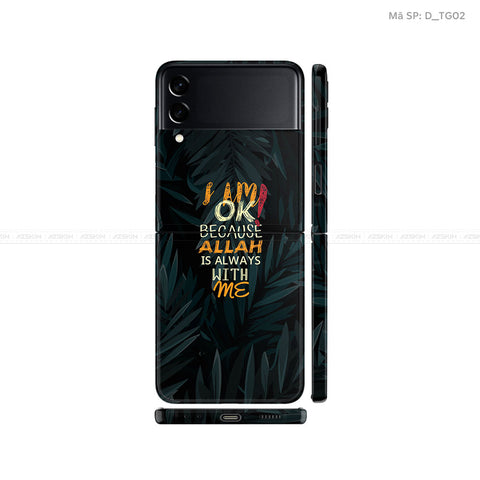 Dán Skin Galaxy Zflip4 Hình Typography | D_TG02