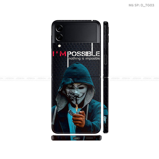 Dán Skin Galaxy Zflip3 Hình TYPOGRAPHY | D_TG03