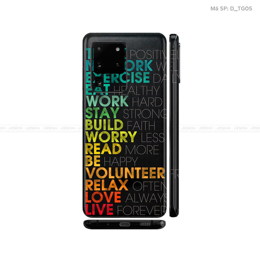 Dán Skin Galaxy S20 Series Hình Typography | D_TG05