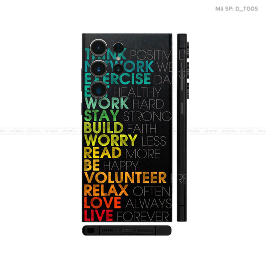 Dán Skin Samsung Galaxy S24 Series Chủ Đề Typography| D_TG05