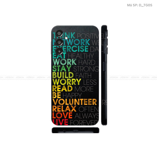 Dán Skin Samsung A Series Hình TYPOGRAPHY | D_TG05