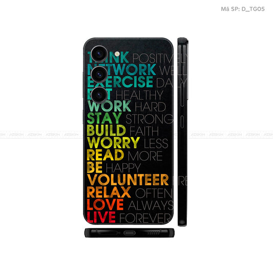 Dán Skin Samsung Galaxy S24 Series Chủ Đề Typography| D_TG05