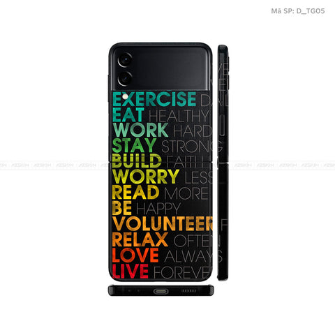 Dán Skin Galaxy Zflip4 Hình Typography | D_TG05