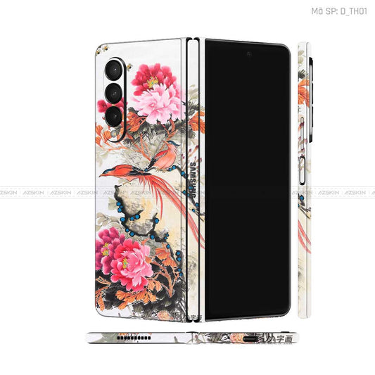 Dán Skin Galaxy Z Fold3 Hình Thư Pháp | D_TH01