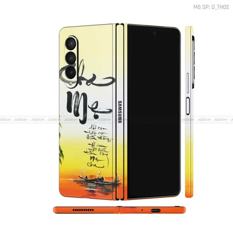 Dán Skin Galaxy Z Fold3 Hình Thư Pháp | D_TH02