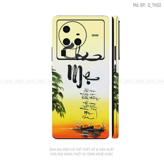 Dán Skin Vivo X Series Hình Thư Pháp | D_TH02