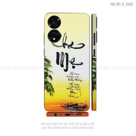 Miếng Dán Skin Điện Thoại OPPO A Series Hình Thư Pháp | D_TH02