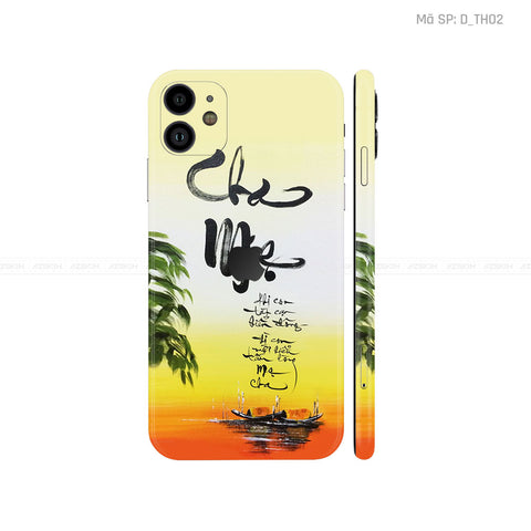 Dán Skin IPhone 11 Series Hình Thư Pháp | D_TH02