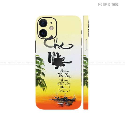 Dán Skin IPhone 12 Series Hình Thư Pháp | D_TH02