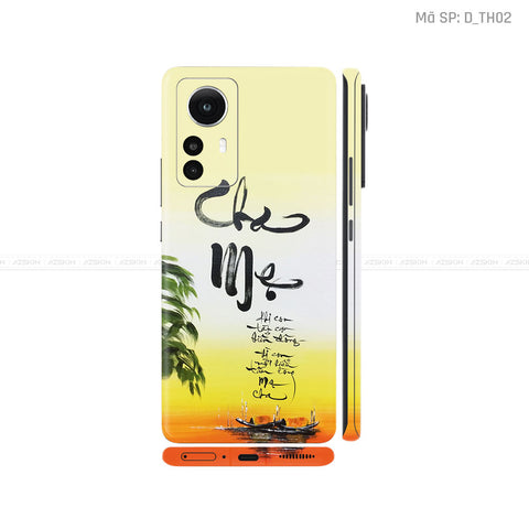 Dán Skin Xiaomi 12 Series Hình Thư Pháp | D_TH02