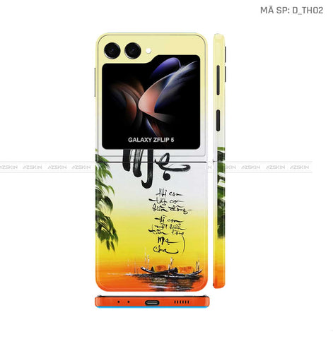 Dán Skin Galaxy Z Flip5 Hình Thư Pháp | D_TH02