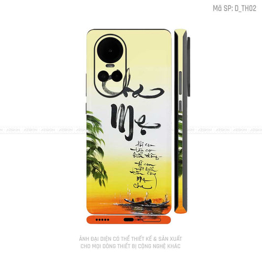 Miếng Dán Skin Điện Thoại OPPO Reno Series Hình Thư Pháp | D_TH02