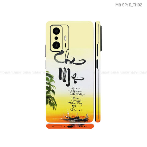 Dán Skin Xiaomi 11 Series Hình Thư Pháp | D_TH02