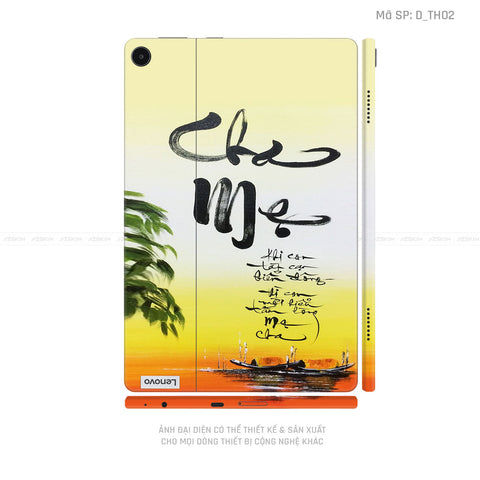 Dán Skin Máy Tính Bảng Lenovo Pad Series Hình Thư Pháp | D_TH02