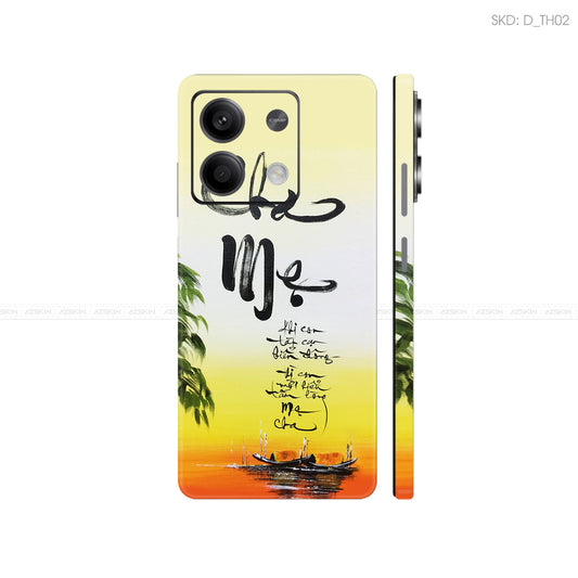 Dán Skin Điện Thoại Xiaomi Redmi 13 Series Hình Thư Pháp | D_TH02