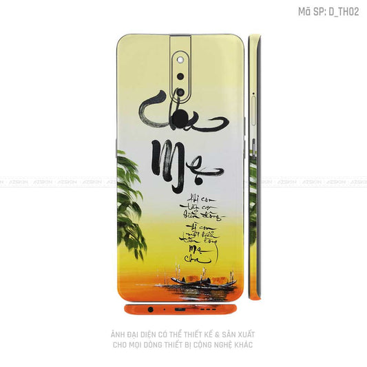 Miếng Dán Skin Điện Thoại OPPO F Series Hình Thư Pháp | D_TH02
