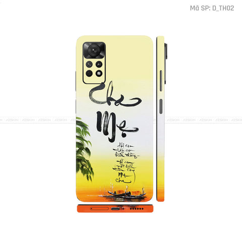 Dán Skin Xiaomi Redmi Note 11 Series Hình Thư Pháp | D_TH02