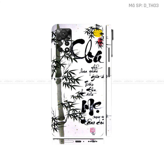 Dán Skin Xiaomi Redmi Note 11 Series Hình Thư Pháp | D_TH03