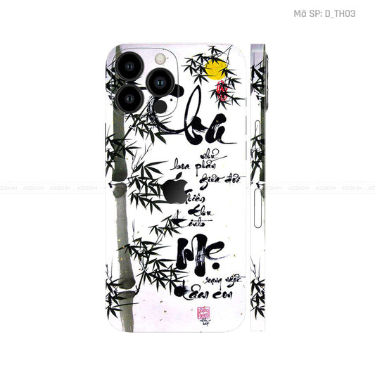Dán Skin IPhone 13 Series Hình Thư Pháp | D_TH03