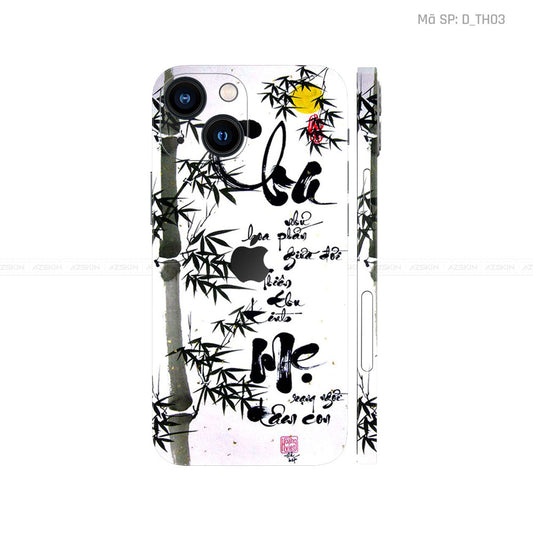Dán Skin IPhone 13 Series Hình Thư Pháp | D_TH03