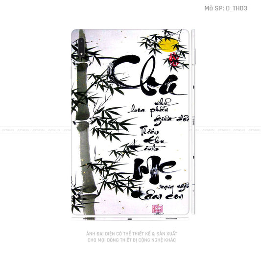 Dán Skin Galaxy Tab S8 Series Hình Thư Pháp | D_TH03