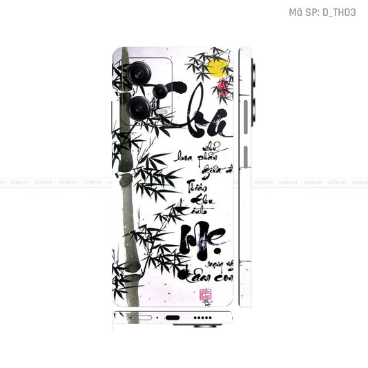 Dán Skin Xiaomi Redmi Note 12 Series Hình Thư Pháp | D_TH03