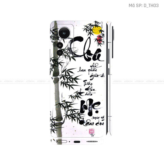 Dán Skin Xiaomi 12 Series Hình Thư Pháp | D_TH03